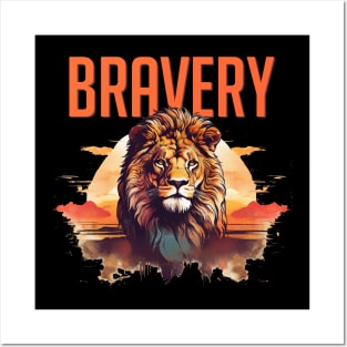 Bravery Lion Posters and Art